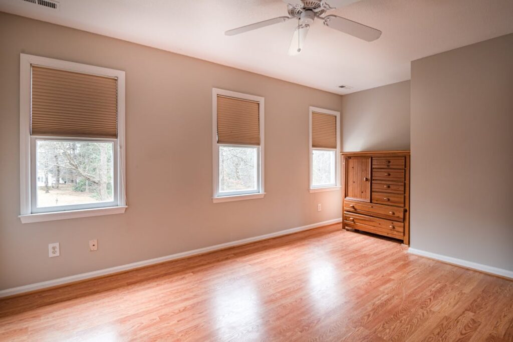 An image of a newly revived floor of an empty room